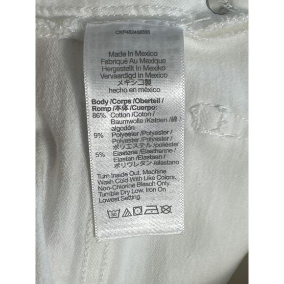 NWT Madewell Mid-Rise Kick Out Crop Jeans in Pure White Size 26 - Picture 8 of 15